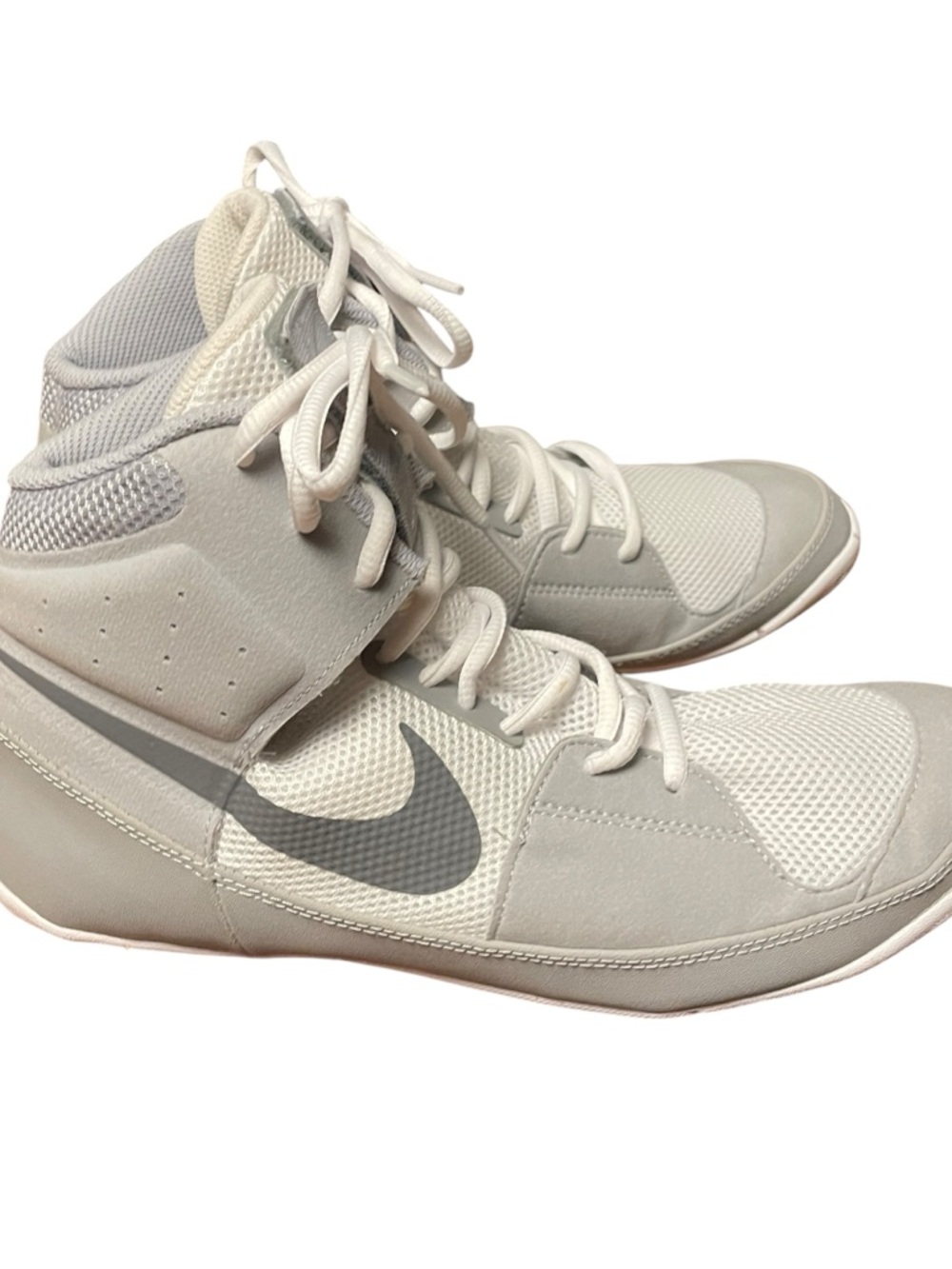 Nike Fury Men's Size 10 Wrestling Shoes White Dark Grey Wolf Grey LIKE NEW💥